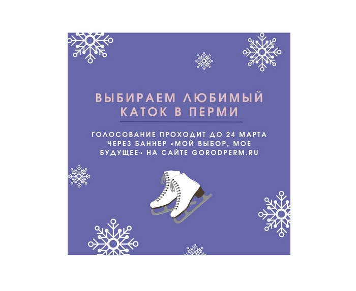 Жители Перми могут отдать свой голос за любимый каток города!