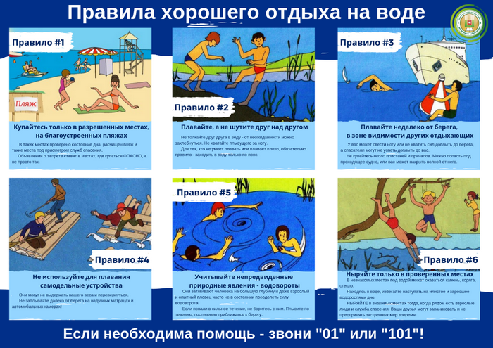 Правила безопасного поведения на воде!